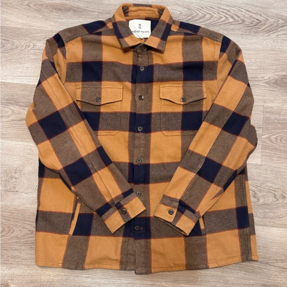 Mutual Weave Other - Men’s Mutual Weave Brown and Black Plaid Button-Up Shirt